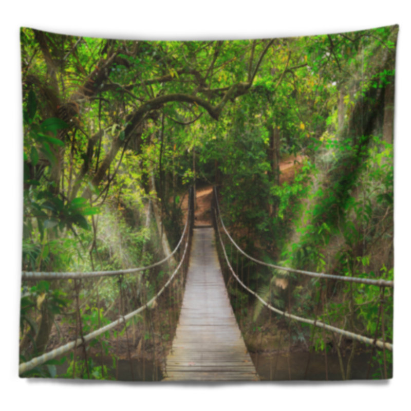 Tapisserie Schafer Landscape Bridge to Jungle, H 32 po x l 39 po
