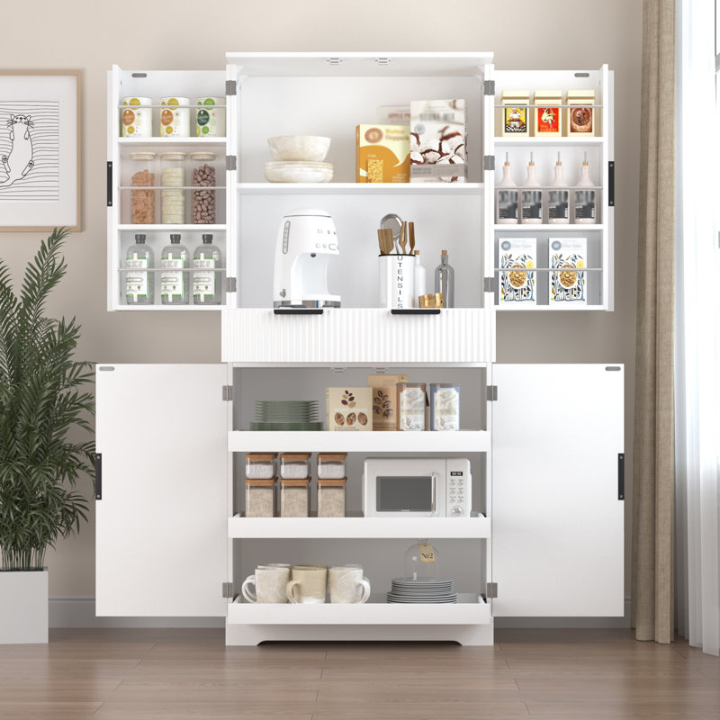 Garde-manger cannelé, Blanc