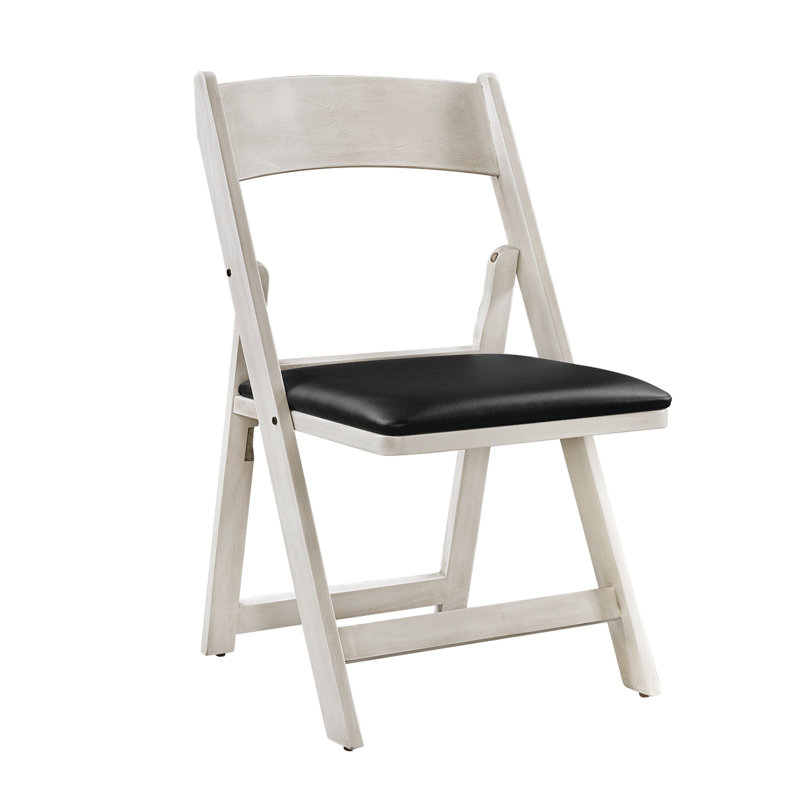 Chaise pliante empilable en vinyle Red Barrel Studio® Dritana par RAM Game Room, Cappuccino