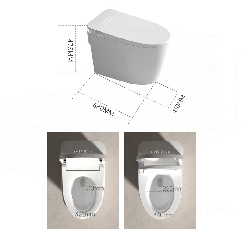 Toilette intelligente avec fonctions avancées pour une utilisation hygiénique et pratique