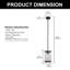 Luminaire suspendu noir à 1 lumière Aarvin