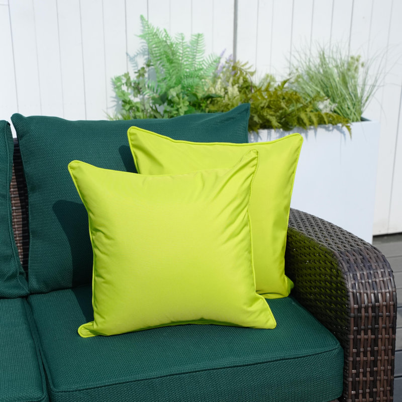 Coussin intérieur / extérieur réversible (ensemble de 2), Vert
