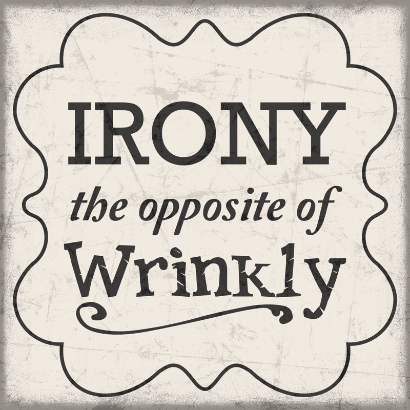 Irony Wrinkly - Wrapped Canvas Print, 91cm H x 91cm W x 3.8cm D
