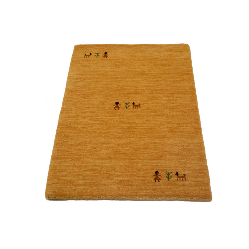 No-Shedding Hand Loomed Gabbeh Rug, 100% Wool, Solid Color, Fade & Stain Resistant, Durable