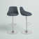 Nials Swivel Upholstered Counter Stool with Metal Frame