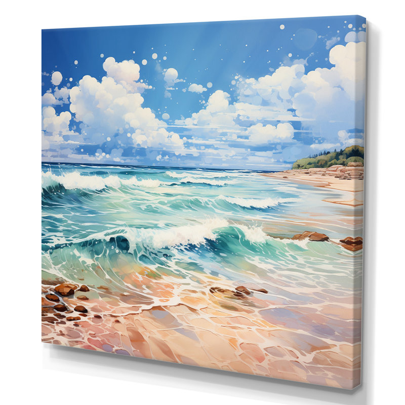 Relaxing Beach Breezes II - Nautical & Beach Canvas Print, Toile tendue, 36" H x 36" W