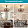 Cromaghs 18.11" - Bamboo and Rattan Woven Metal Frame Ceiling Fan Light Kit with Remote Control