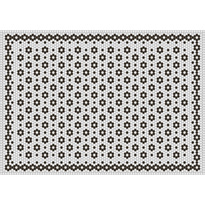 Cacee Vinyl Machine Printed Area Rug