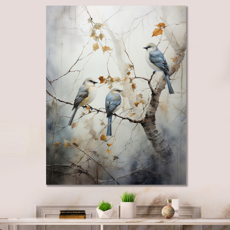 Bird Silent Watcher II - Bird Wall Art, 32" H x 16" W x 1" D, Wrapped Canvas