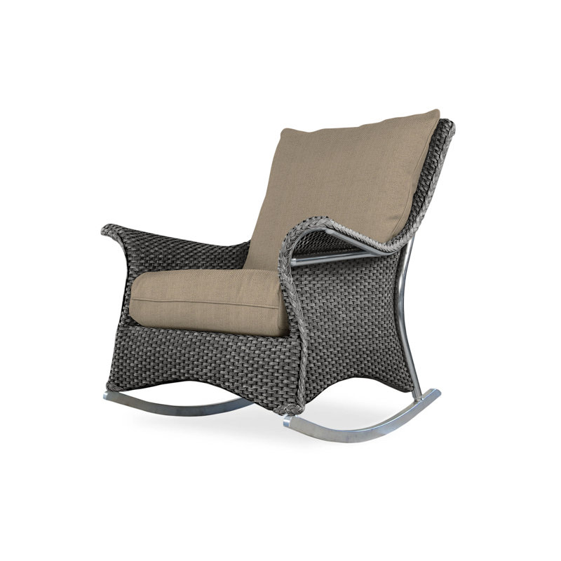 Mandalay Outdoor Chair, Bamboo Bay Sky, Hickory