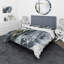 Ensemble de housse de couette en acrylique de marbre peint à la main designart-35228071
