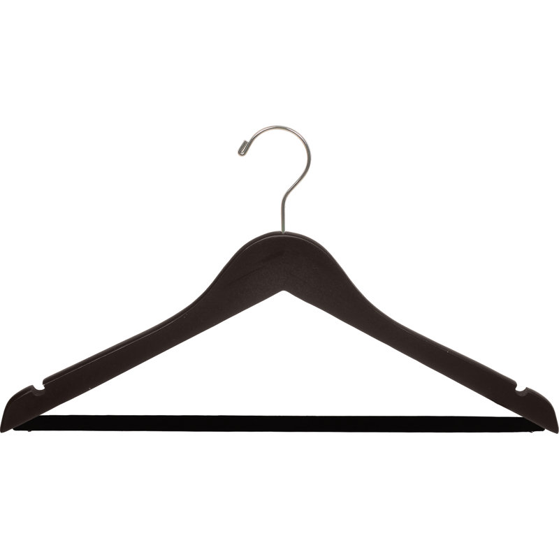Cintre anti-dérapant Weside, Espresso / chrome brossé, 50