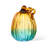 7"H Gradient Turquoise Glass Pumpkin