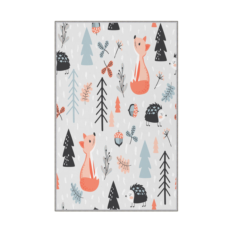 Premium Hall Carpet, 3.3 x 6.6 Feet, 100% Polyester, 0.3 in Pile Height | Antibacterial, Non-Slip Underside, Machine Washable | Elegant 3D Digital Print Design, Perfect for Entryways & Living Rooms