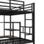 Lit superposé en métal au-dessus d'un lit simple avec tablettes et crochets de rangement, cadre de lit mezzanine multifonctionnel moderne, garde-corps robustes, certifié CPC, idéal pour les enfants, les adolescents et les dortoirs