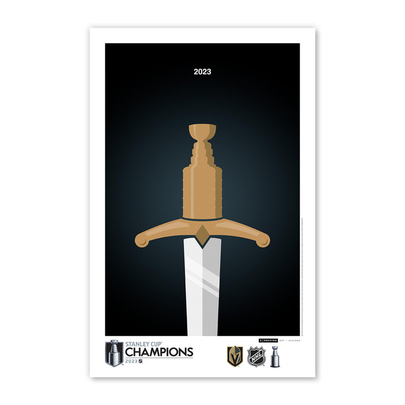 «Vegas Golden Knights Minimalist 2023 NHL Stanley Cup Champions» par S. Preston