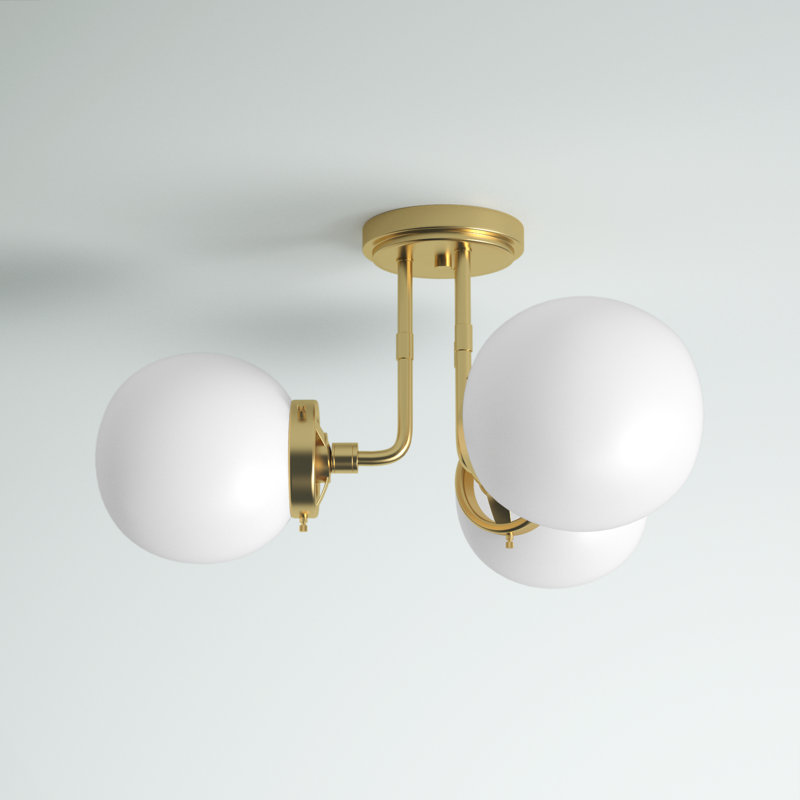 Courville Glass Semi Flush Mount