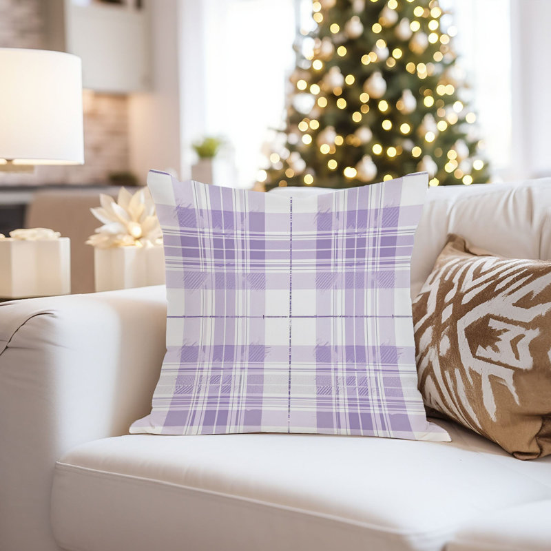 Purple Plaid Pattern XI Modern, 20"H x 20"W
