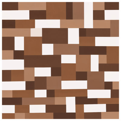 Brown White Geometric Blocks Blankets