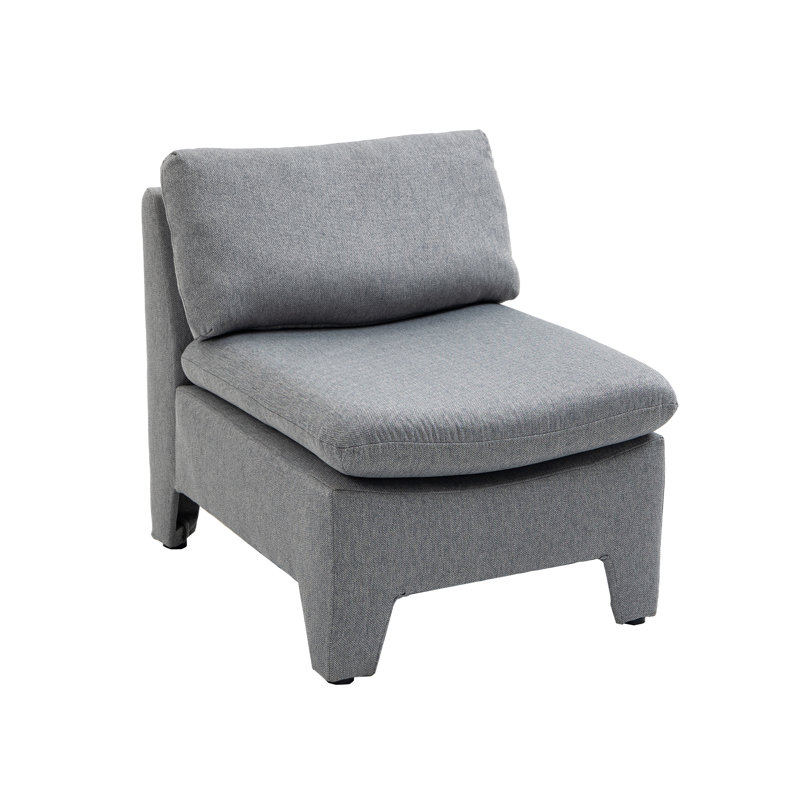 Fauteuil d'appoint simple House Hold, Lin gris