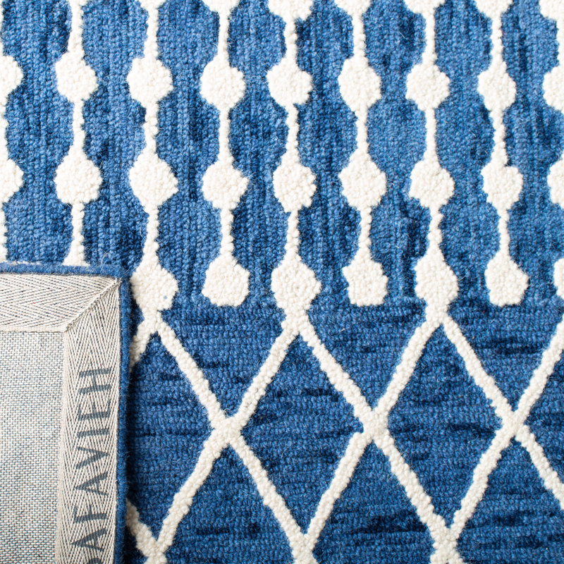 Tapis géométrique en laine touffeté à la main Diggs, Rectangle 4 pi x 6 pi