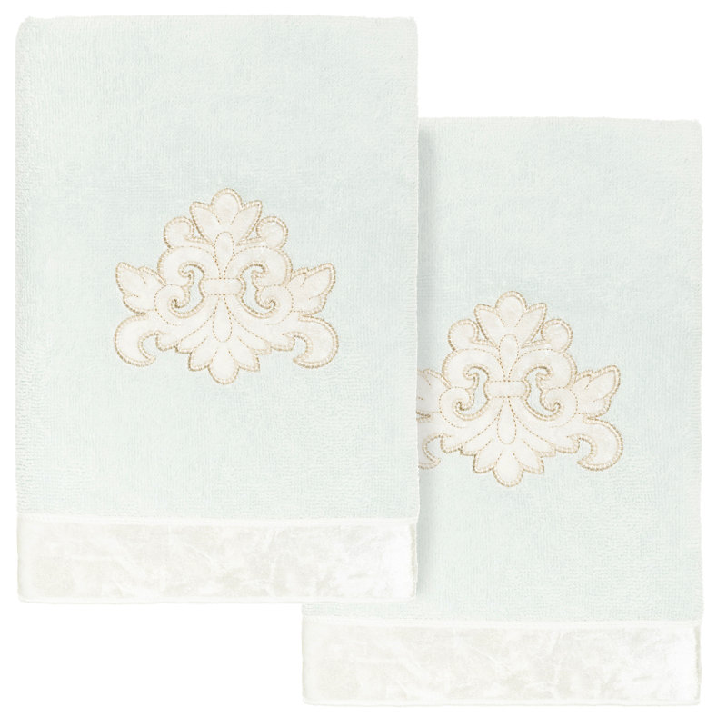  100% Turkish Cotton Hand Towel, Aqua