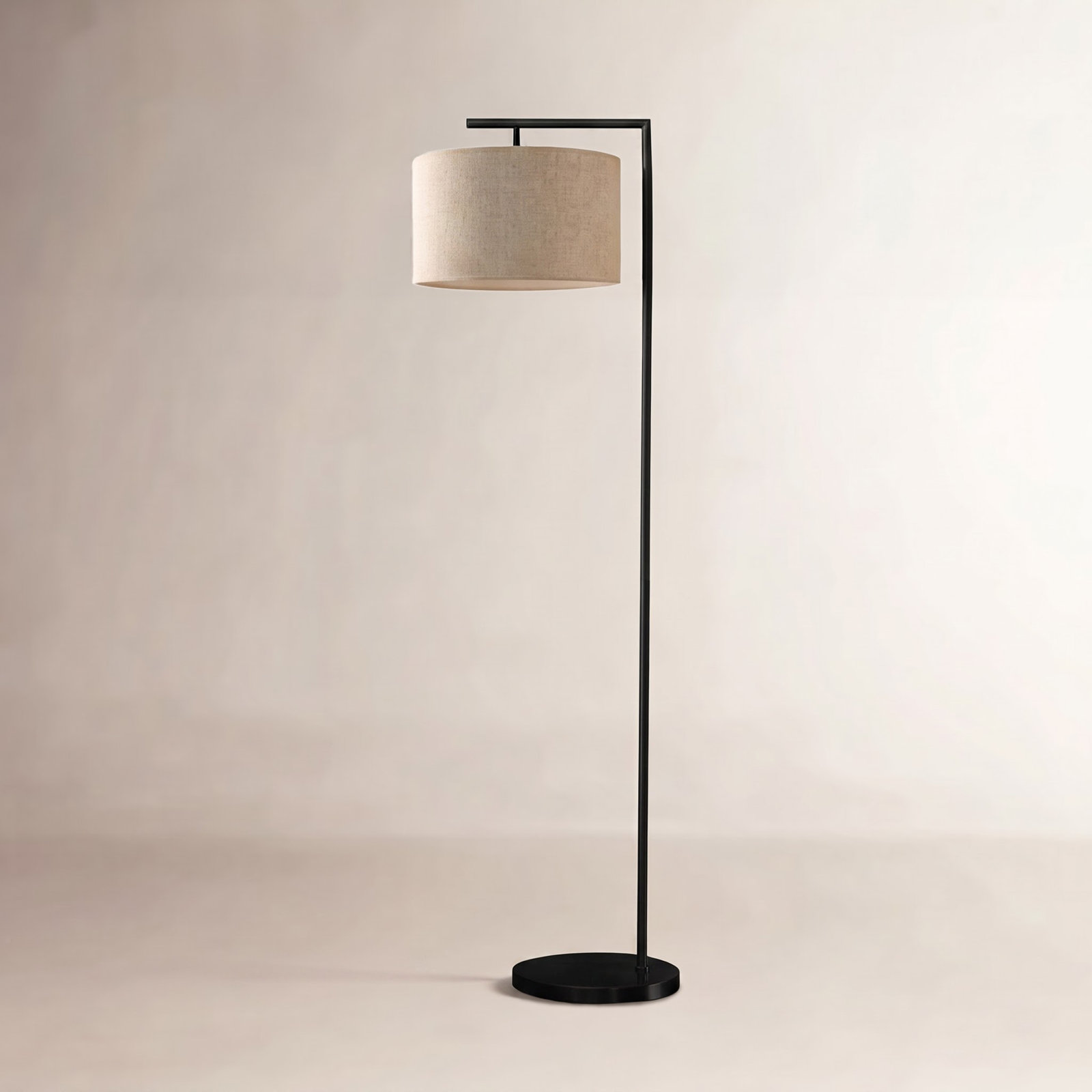 Montage 61" Smart-Enabled Floor Lamp, Tan, Black