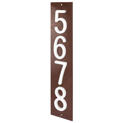 Plaque d'adresse verticale en aluminium Royal Shade