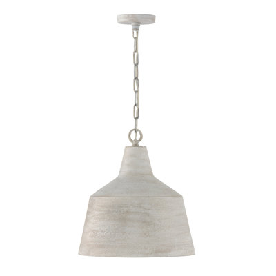 15.50"W x 17"H Quarry 1-Light Tapered Metal Pendant