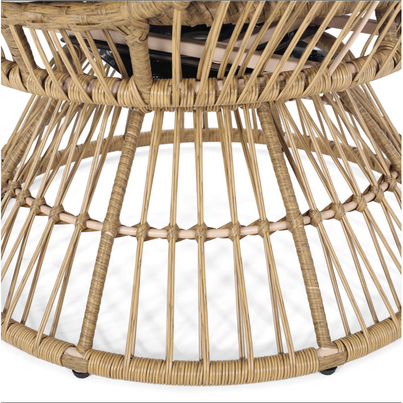 FAUTEUIL PIVOTANT RESEDA, Naturel, Gris