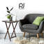 Ensemble de 5 tables-tablettes pliables en bois avec support de rangement compact PJ-95376858-95376857