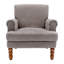 Fauteuil d'appoint rembourré en mélange de lin-1355720394