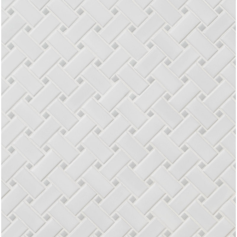 Carreau de mosaïque de plancher et de mur en porcelaine matte 12 po x 12 po Moonlite Weave