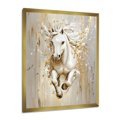 Unicorn Playful Quirky Wings I - Unicorns Wall Art Print