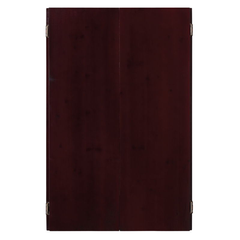 Mahogany Electronic Soft Tip Dartboard Cabinet with Storage