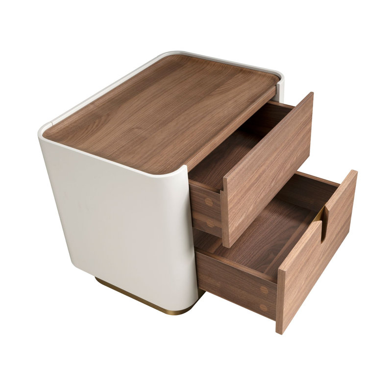 60cm W Manufactured Wood Bedside Table