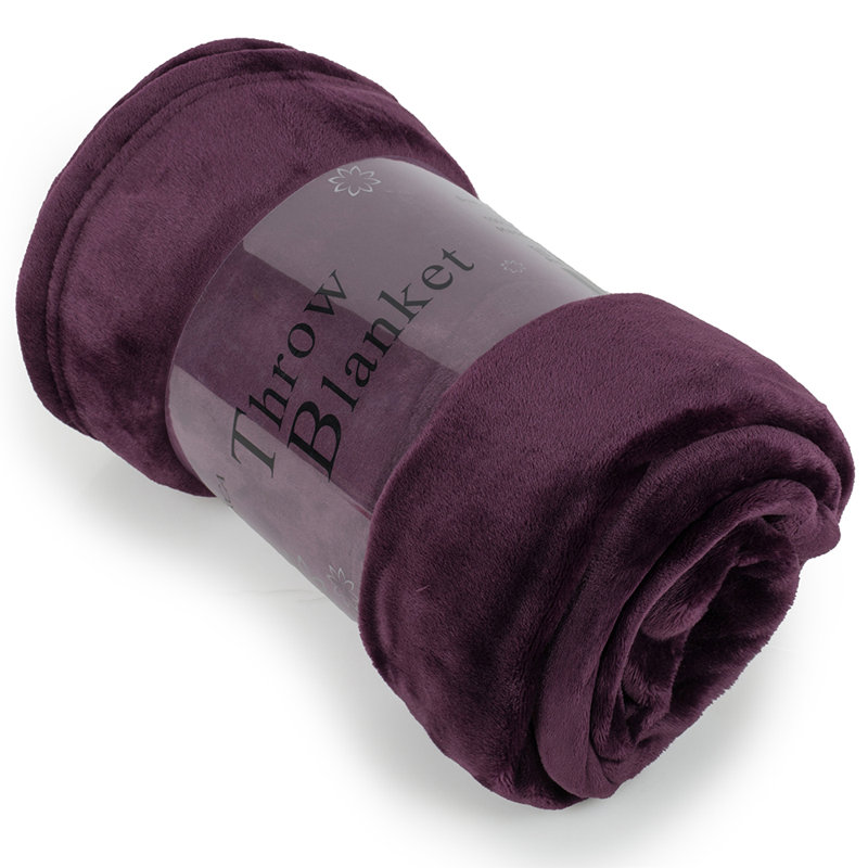 Knitted Throw Blanket, Purple
