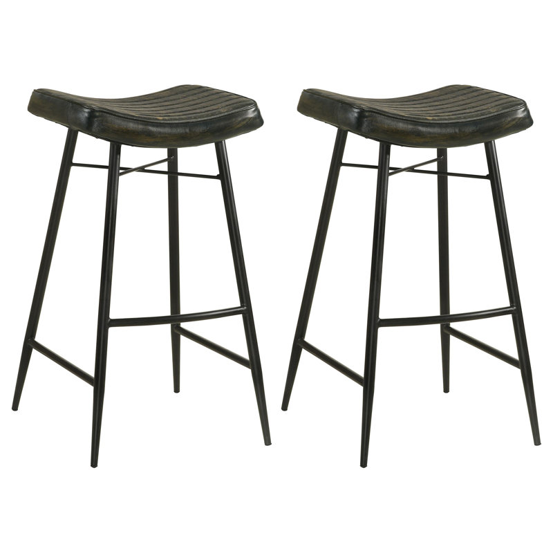 Tabouret de bar Amita, Espresso antique, H 31,5 po x l 18,5 po x P 19,5 po