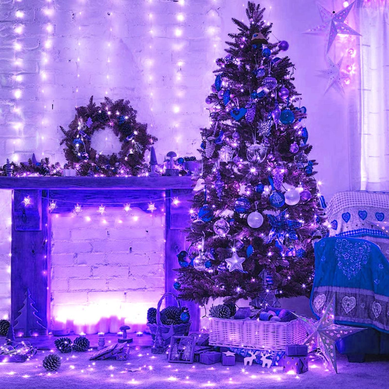 Shadybrook 396' Battery Powered 100 - Bulb String Lights, Purple