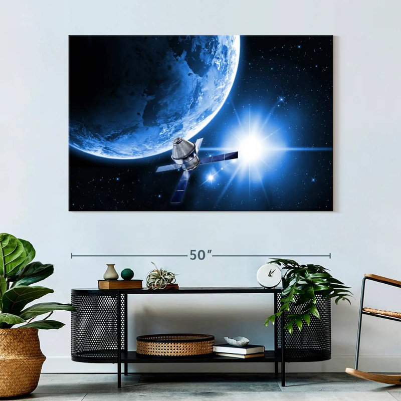 Oberle Satellite In Space, 34" H x 51" W