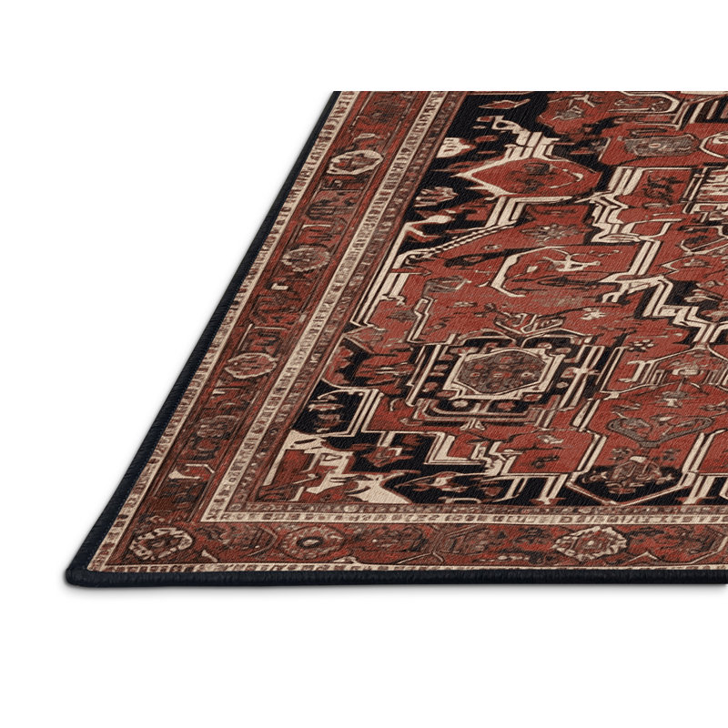 Tapis brun lavable à la machine, Rectangulaire 3 pi x 5 pi