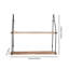 2-tier Wood and Metal Floating Shelves