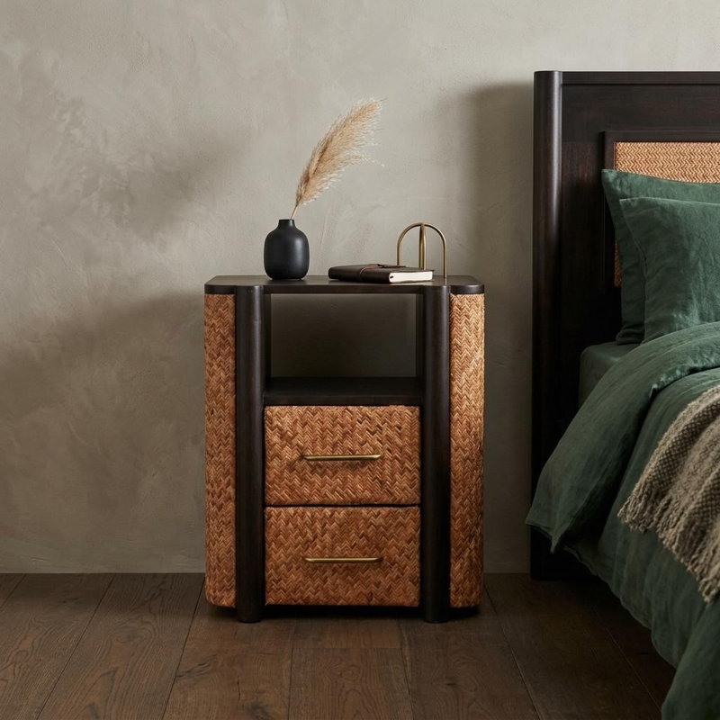 Rattan Curve Edge Nightstand