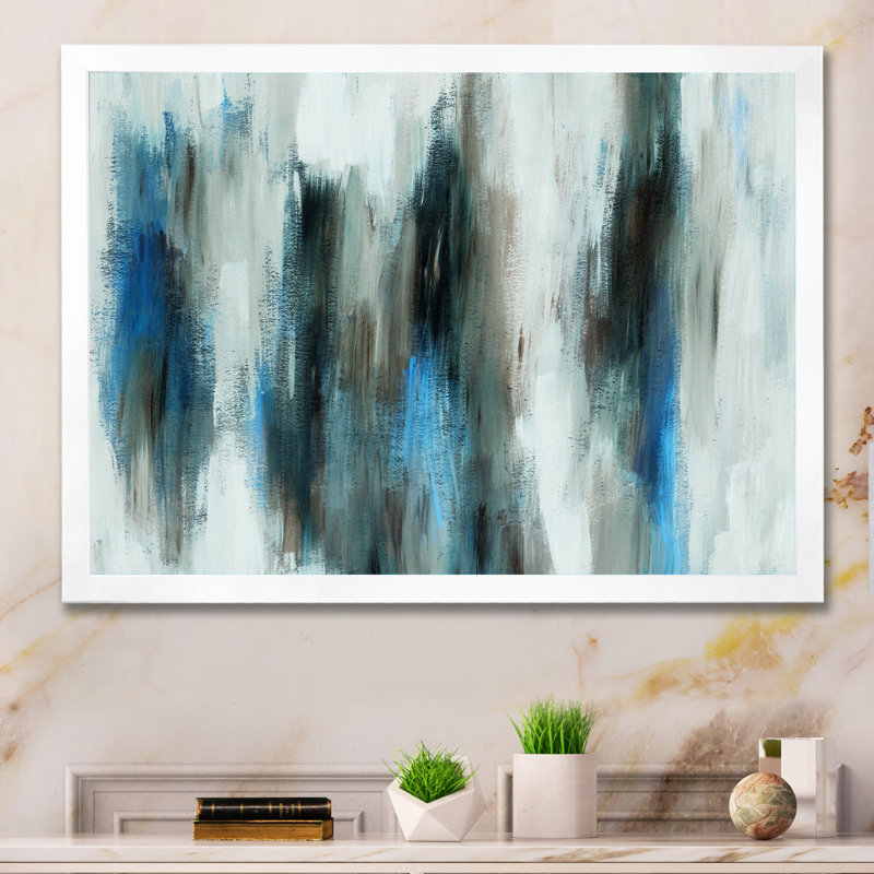 Storm - Print on Canvas, White Picture Frame, 16" H x 32" W x 1" D