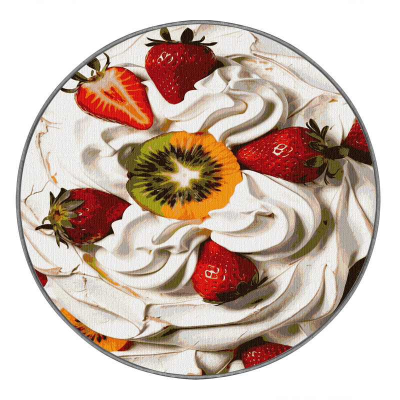  Tapis lavable Pavlova Desserts, Rond 3 pi