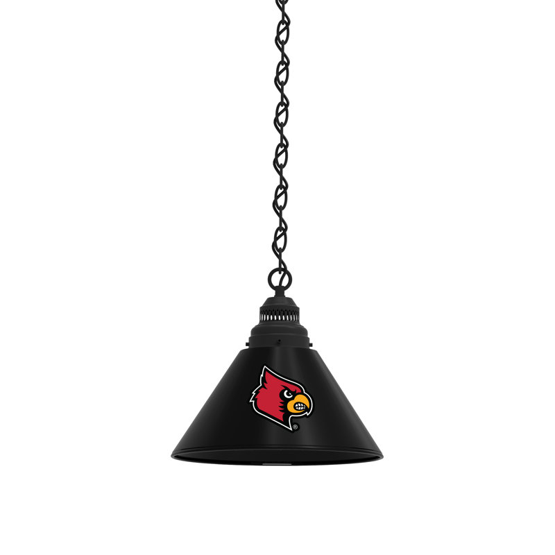 1 - Light Single Pendant, Black, Louisville Cardinals