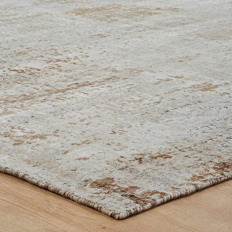 Elements Earthbound Mocha Handmade Area Rug, Rectangle 5'6" x 8'6"