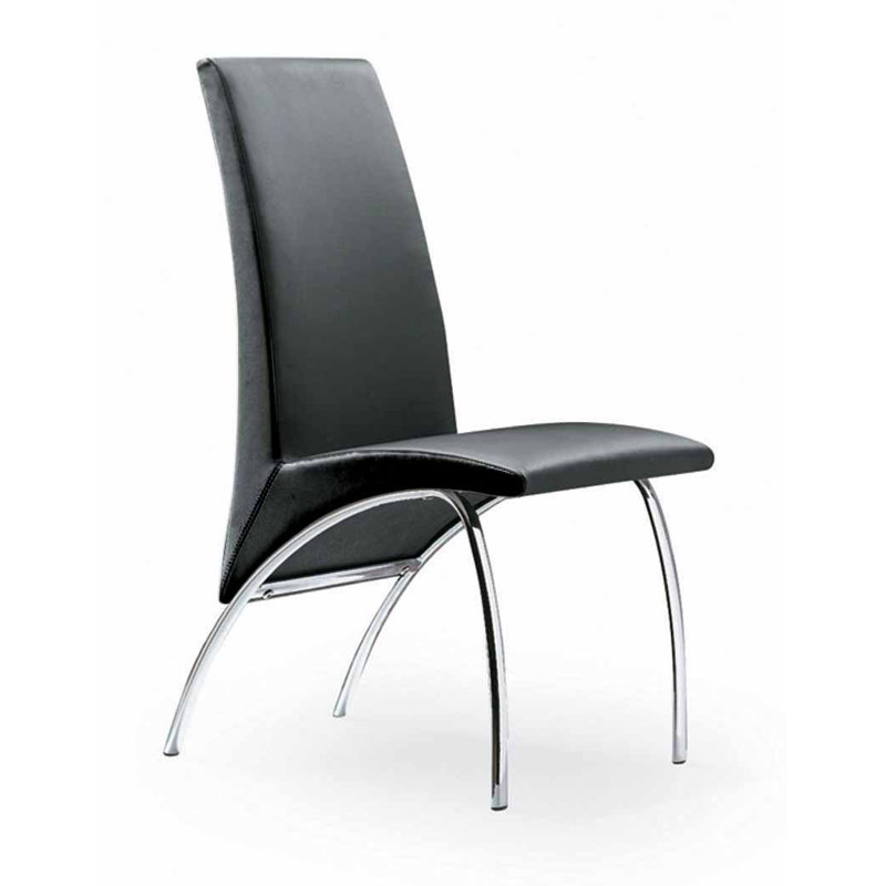 Chaise d'appoint rembourrée Byrden, Noir, noir, noir, noir