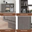 Armoire de rangement décorative avec tablettes réglables