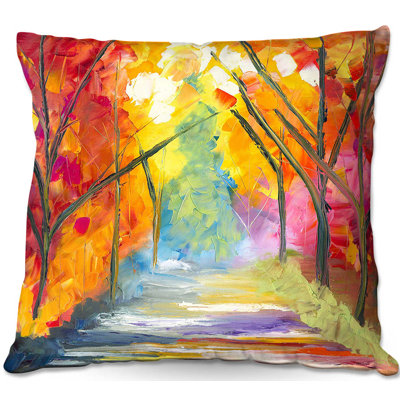 The Road Less Traveled Throw Pillow
